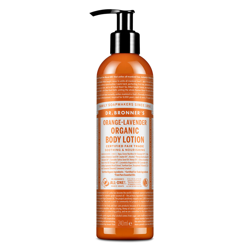 Dr Bronner's Orange Lavender Organic Body Lotion 240ml