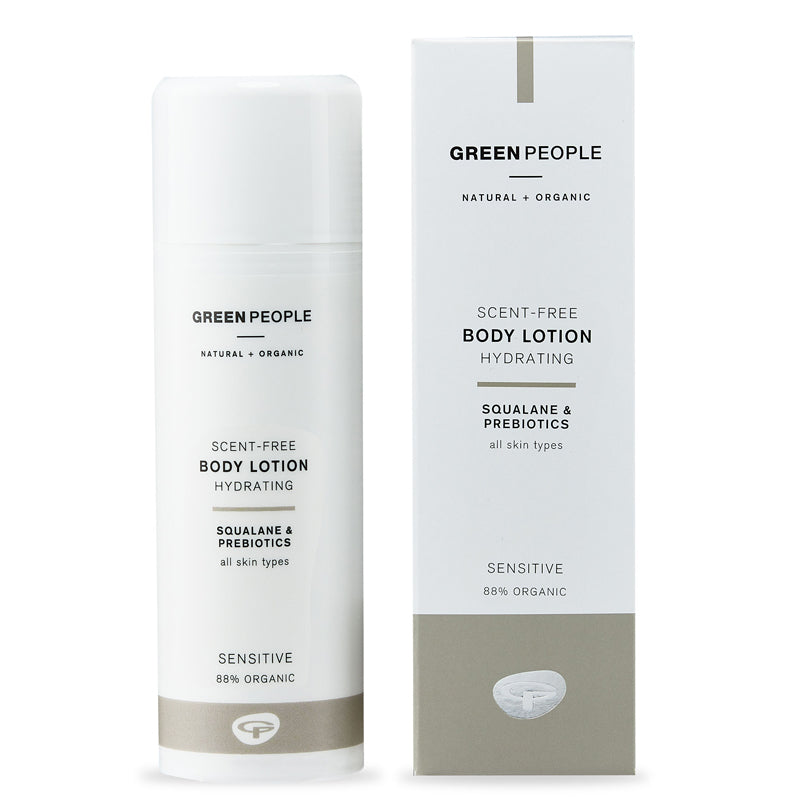 Green People Scent-Free Body Lotion with box