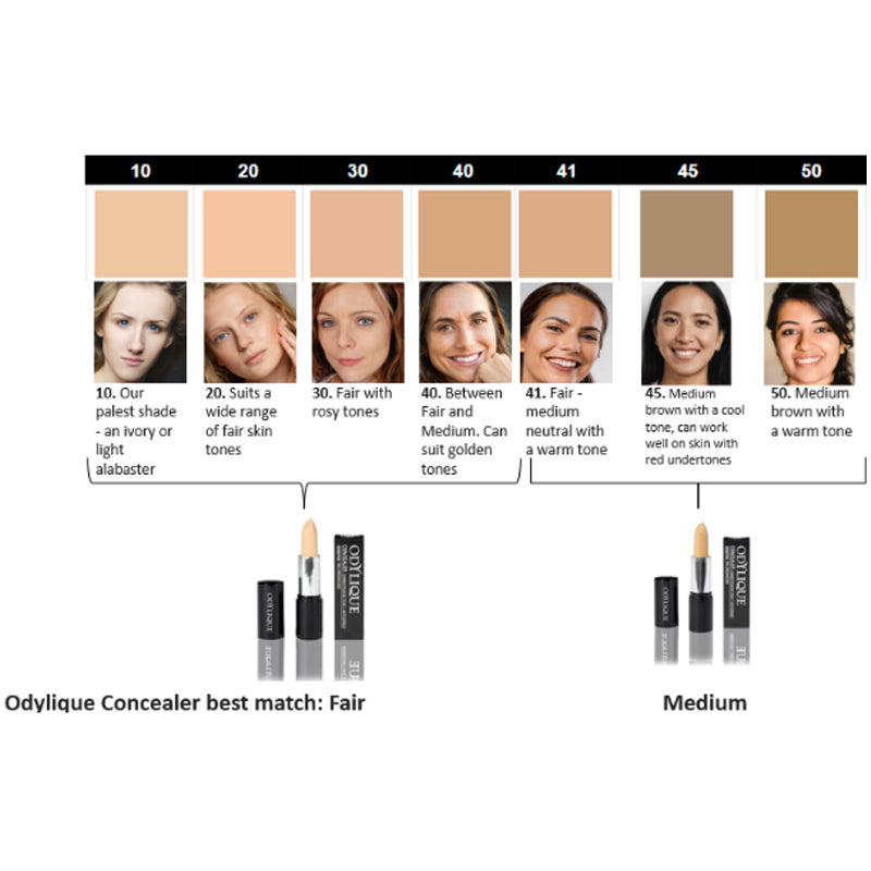 Odylique Natural Foundation Shade Guide 2