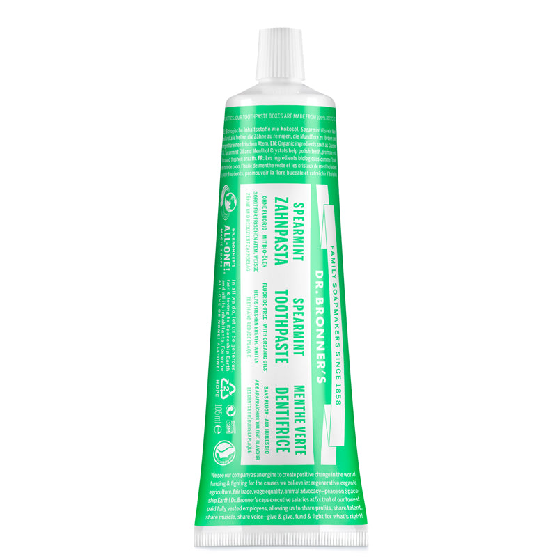 Dr Bronner's Spearmint Toothpaste 105ml