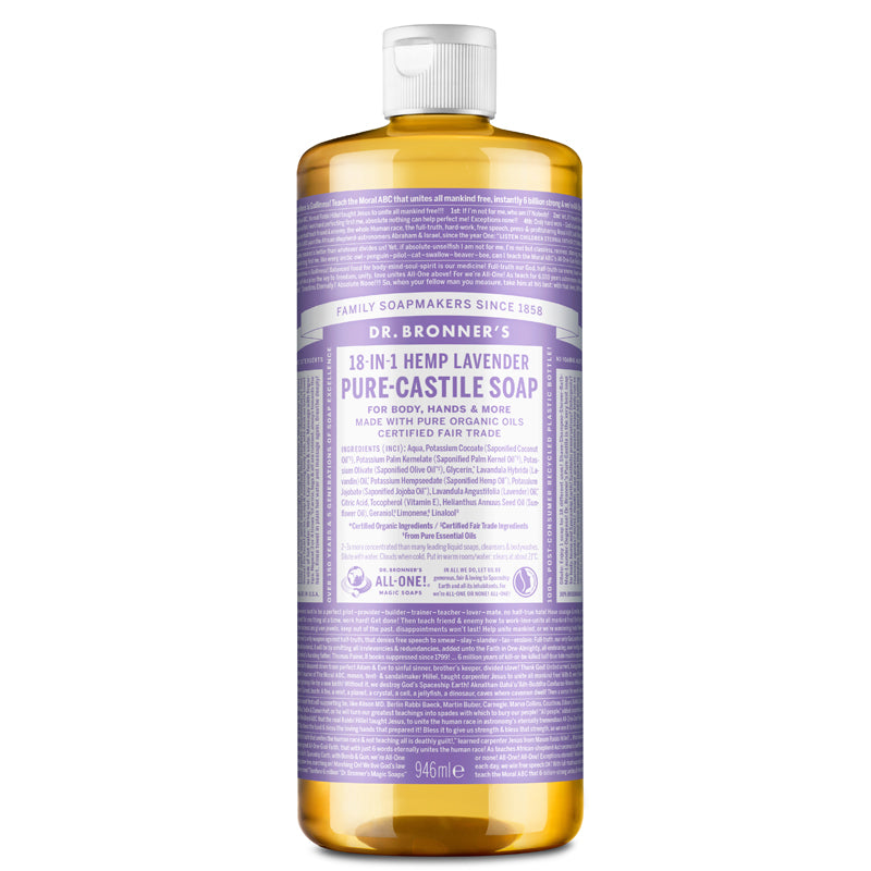 Dr Bronner&#39;s Lavender Pure-Castile Liquid Soap 946ml