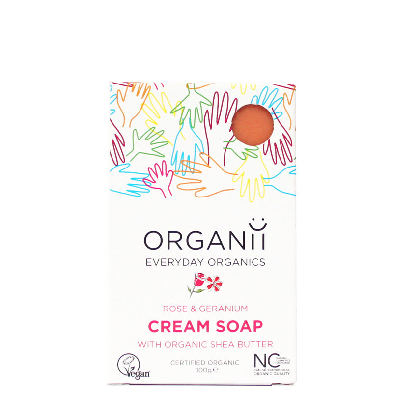Organii Rose &amp; Geranium Cream Soap Bar